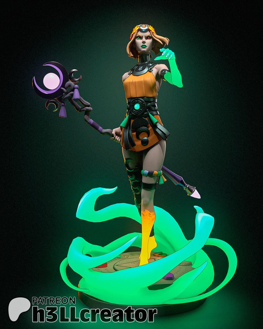 Melinoe from Hades 2 (fan art) | Full Model | Miniature scale 1:12 | h3LL Creator | DIY Model Kit