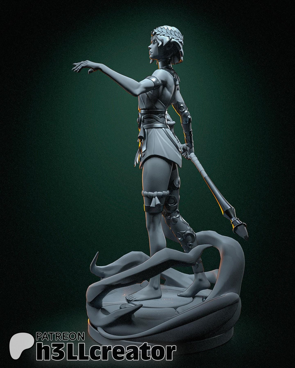 Melinoe from Hades 2 (fan art) | Full Model | Miniature scale 1:12 | h3LL Creator | DIY Model Kit