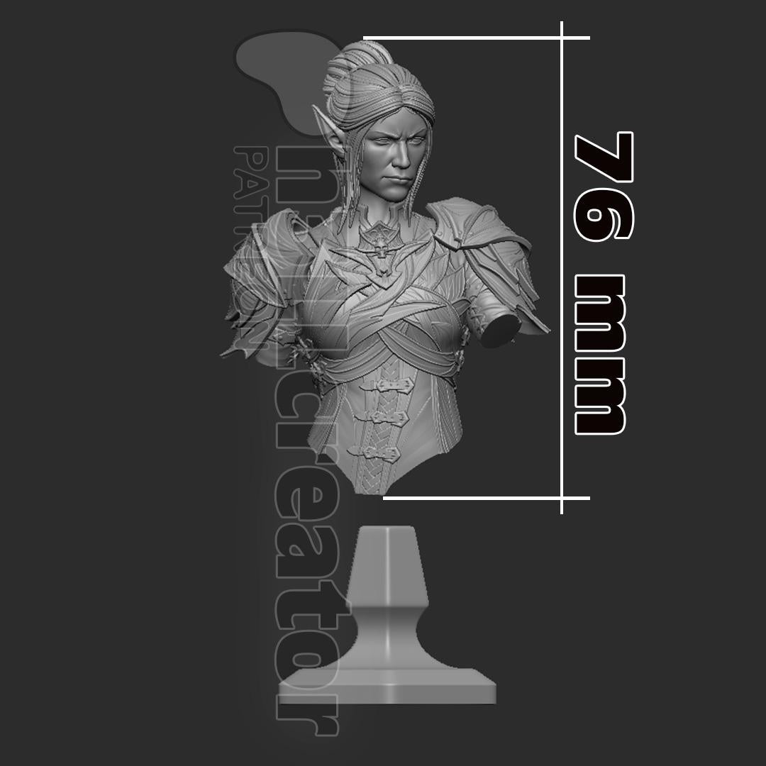Minthara from Baldur's Gate 3 (fan art) | Full Model or Bust | Miniature scale 1:12 | h3LL Creator | DIY Model Kit