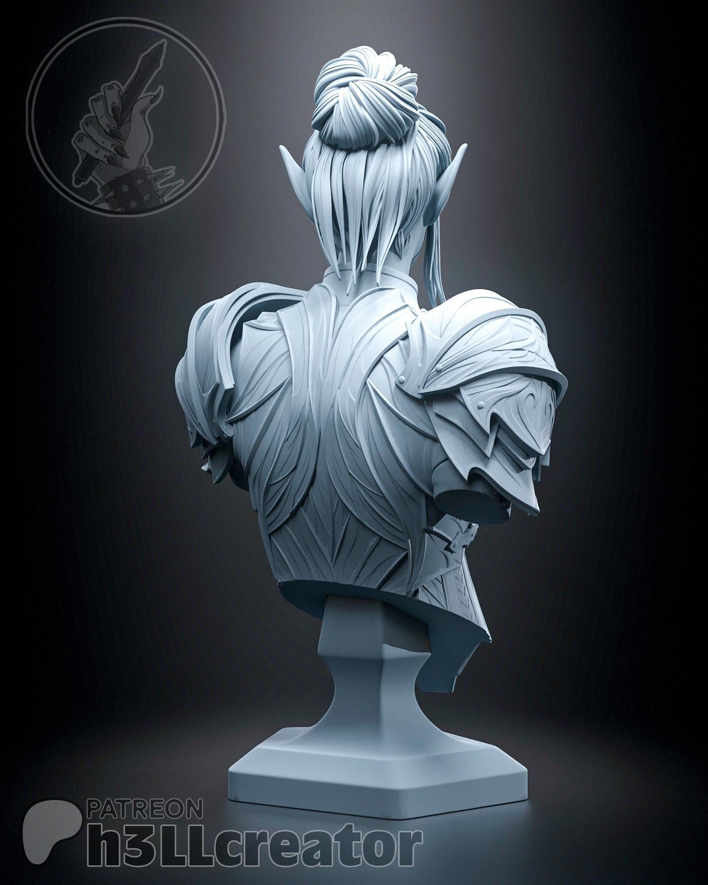 Minthara from Baldur's Gate 3 (fan art) | Full Model or Bust | Miniature scale 1:12 | h3LL Creator | DIY Model Kit