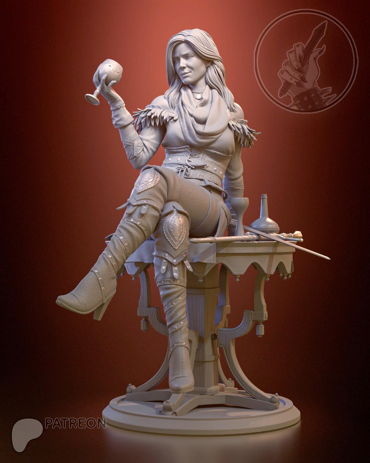 Yennifer from The Witcher (fan art) | Full Model | Miniature scale 1:12 | h3LL Creator | DIY Model Kit