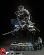 Jin Sakai from Ghost of Tsushima  (fan art) | Full Model | Miniature scale 1:12 | h3LL Creator | DIY Model Kit