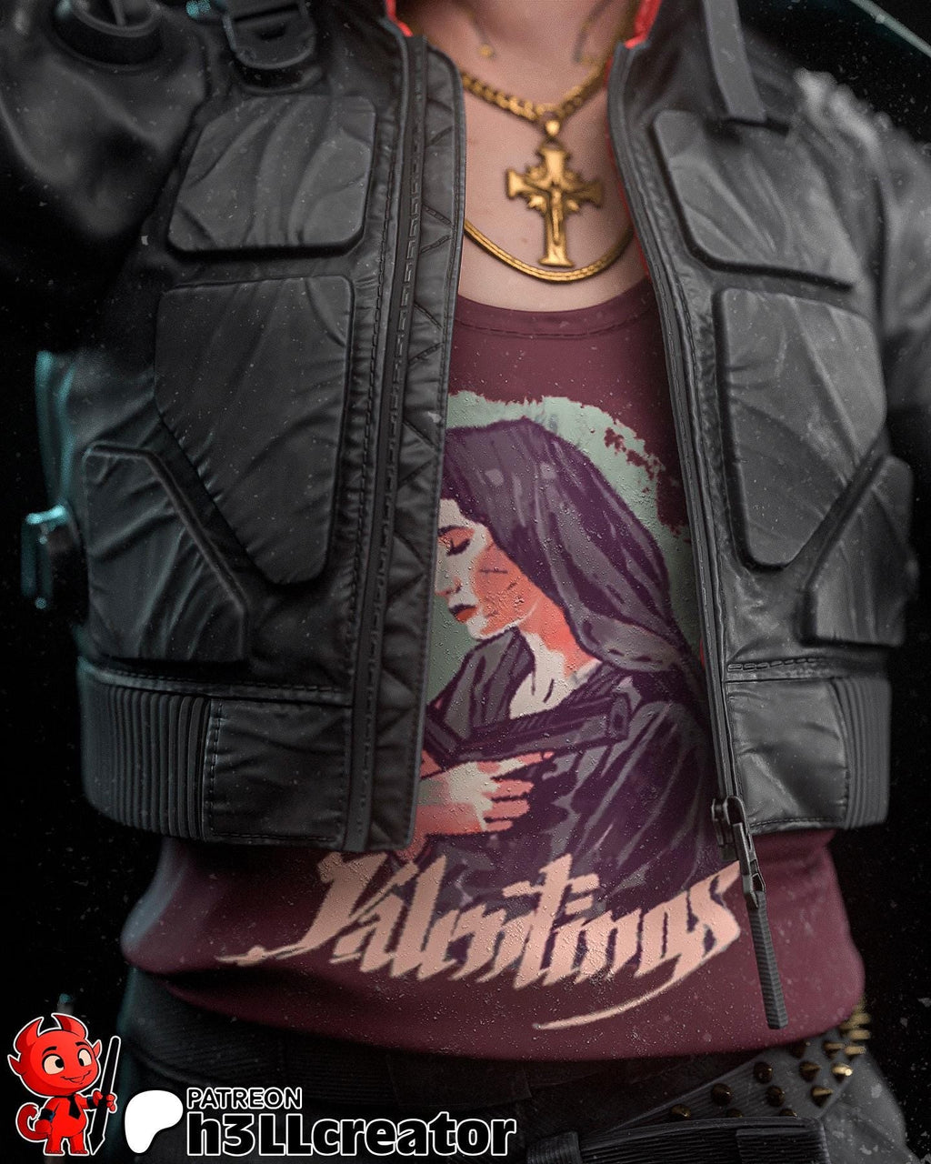 Jackie Welles from Cyberpunk 2077 (fan art) | Full Model or Bust | Miniature scale 1:12 | h3LL Creator | DIY Model Kit