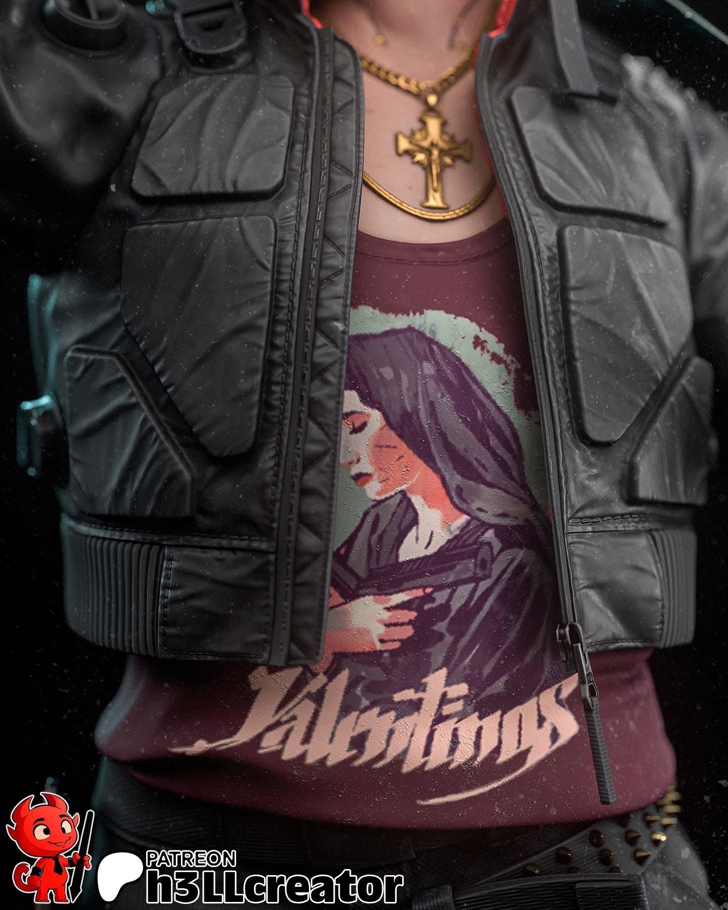 Jackie Welles from Cyberpunk 2077 (fan art) | Full Model or Bust | Miniature scale 1:12 | h3LL Creator | DIY Model Kit