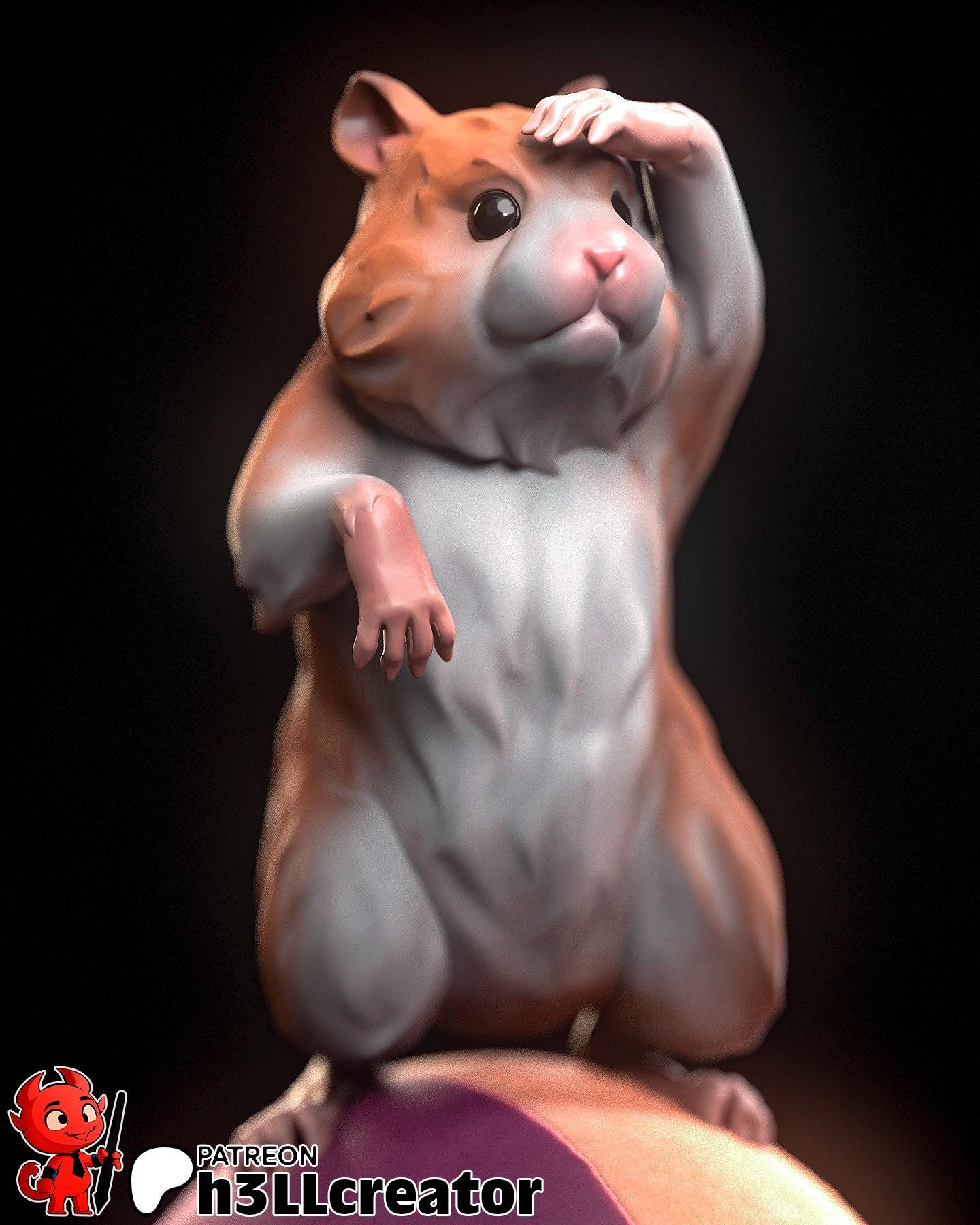 Minsc from Baldurs Gate 3 (fan art) | Full Model or Bust | Miniature scale 1:12 | h3LL Creator | DIY Model Kit