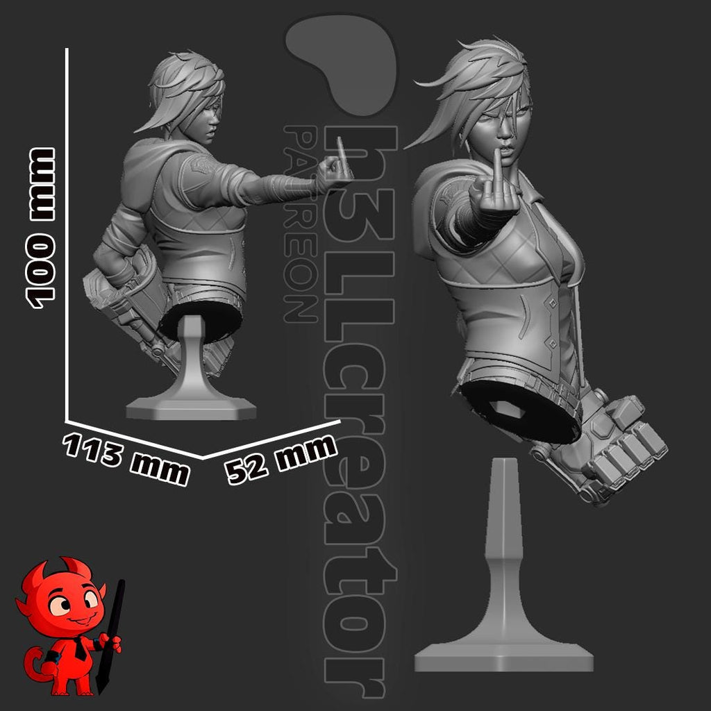 Vi from Arcane (fan art) | Full Model or Bust | Miniature scale 1:12 | h3LL Creator | DIY Model Kit