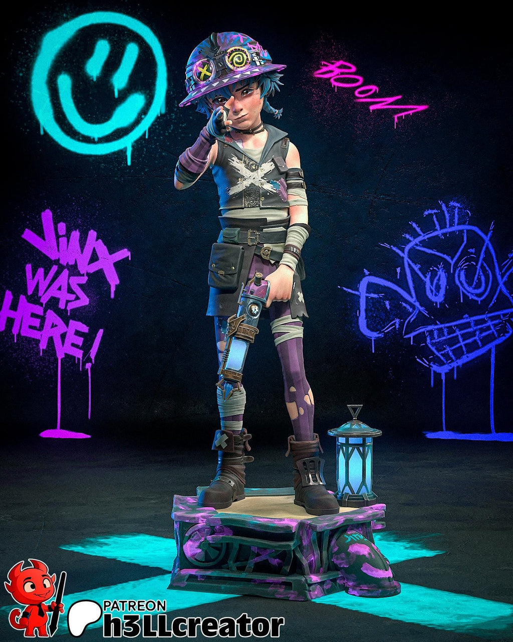 Isha from Arcane (fan art) | Full Model or Bust | Miniature scale 1:12 | h3LL Creator | DIY Model Kit