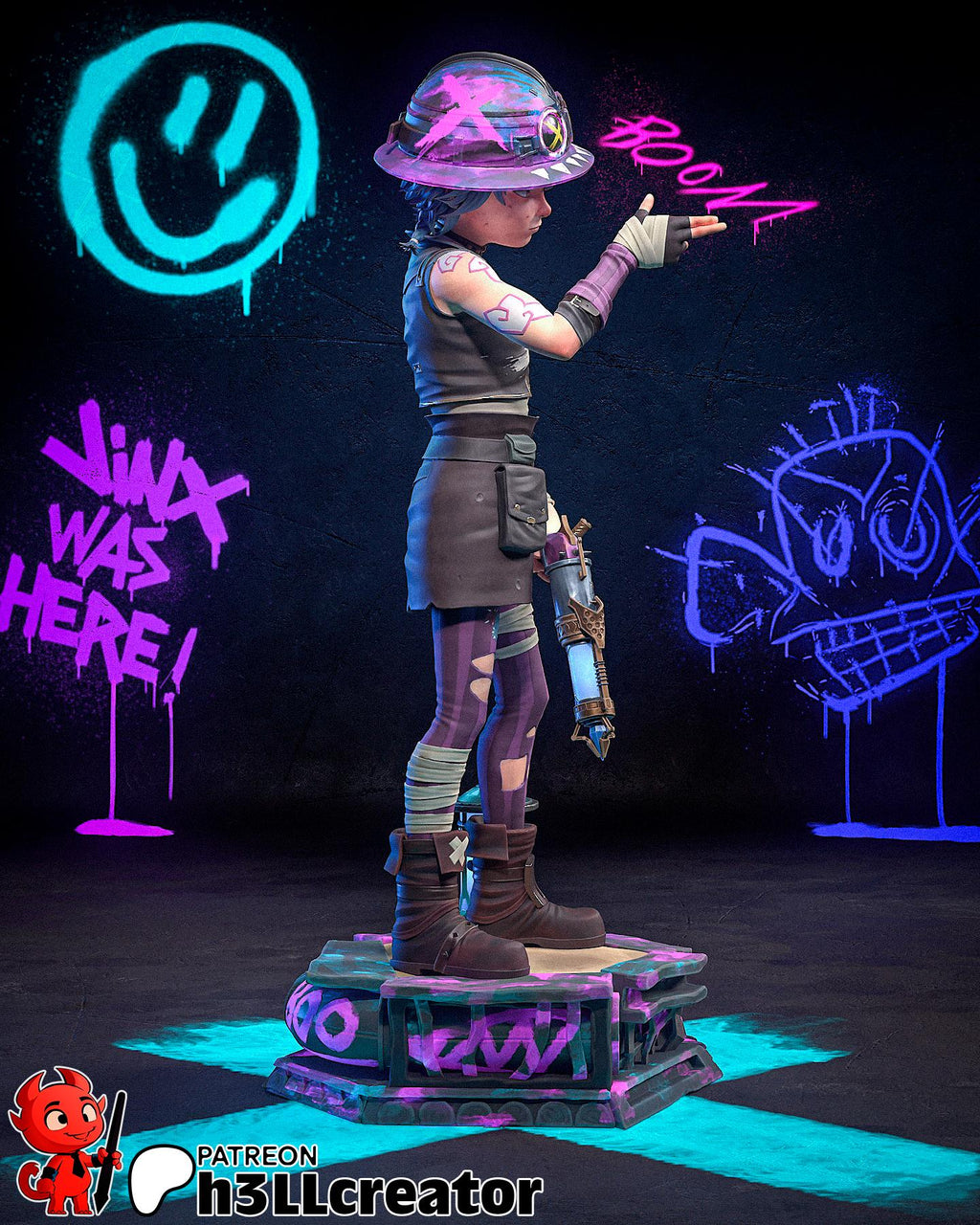 Isha from Arcane (fan art) | Full Model or Bust | Miniature scale 1:12 | h3LL Creator | DIY Model Kit