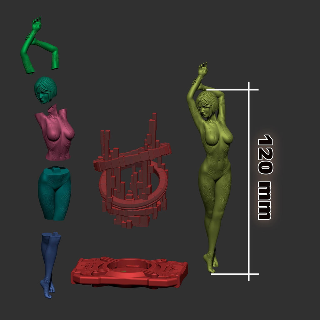 Cortana from Halo (fan art) | Full Model or Bust | Miniature scale 1:12 | h3LL Creator | DIY Model Kit