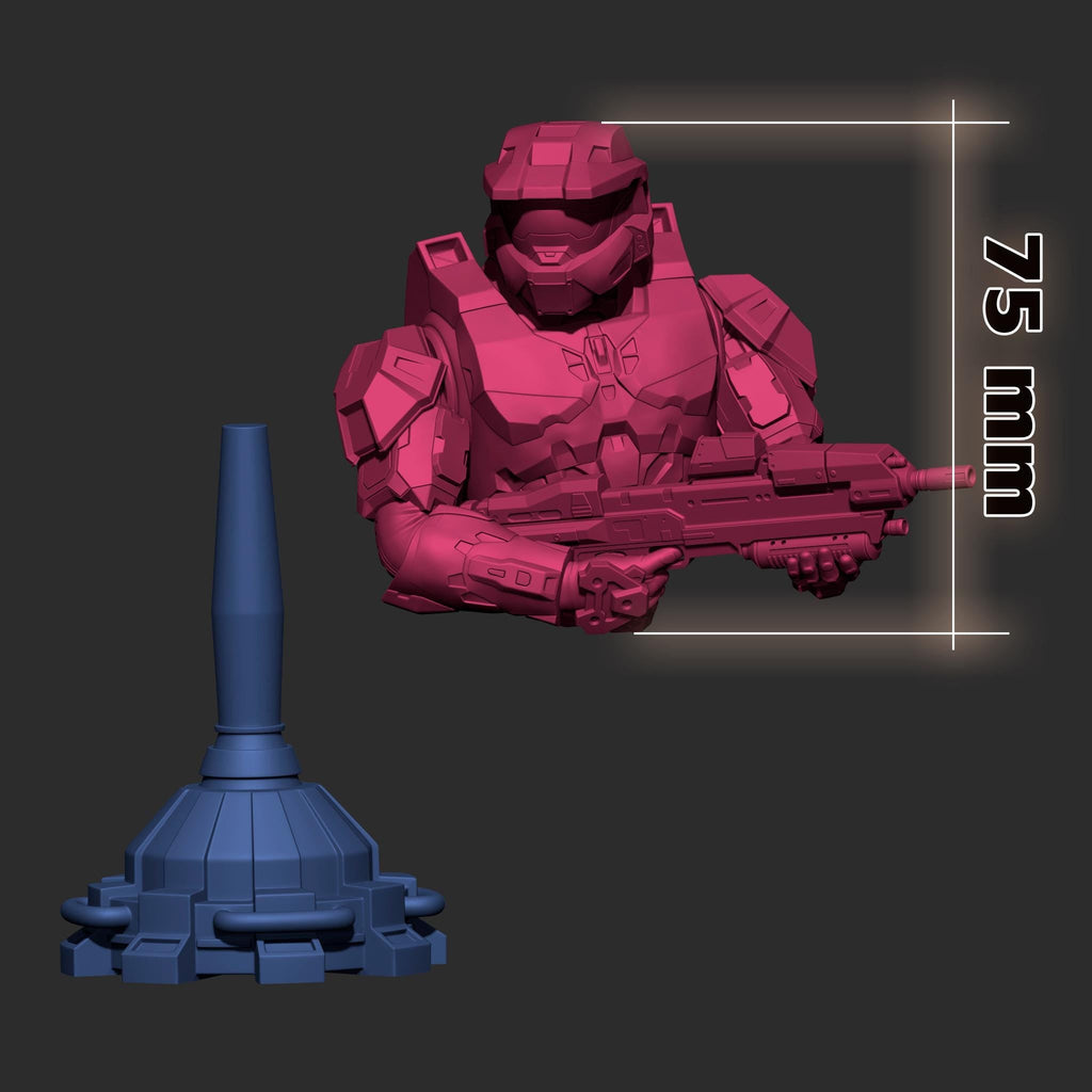 Master Chief from Halo (fan art) | Full Model or Bust | Miniature scale 1:12 | h3LL Creator | DIY Model Kit