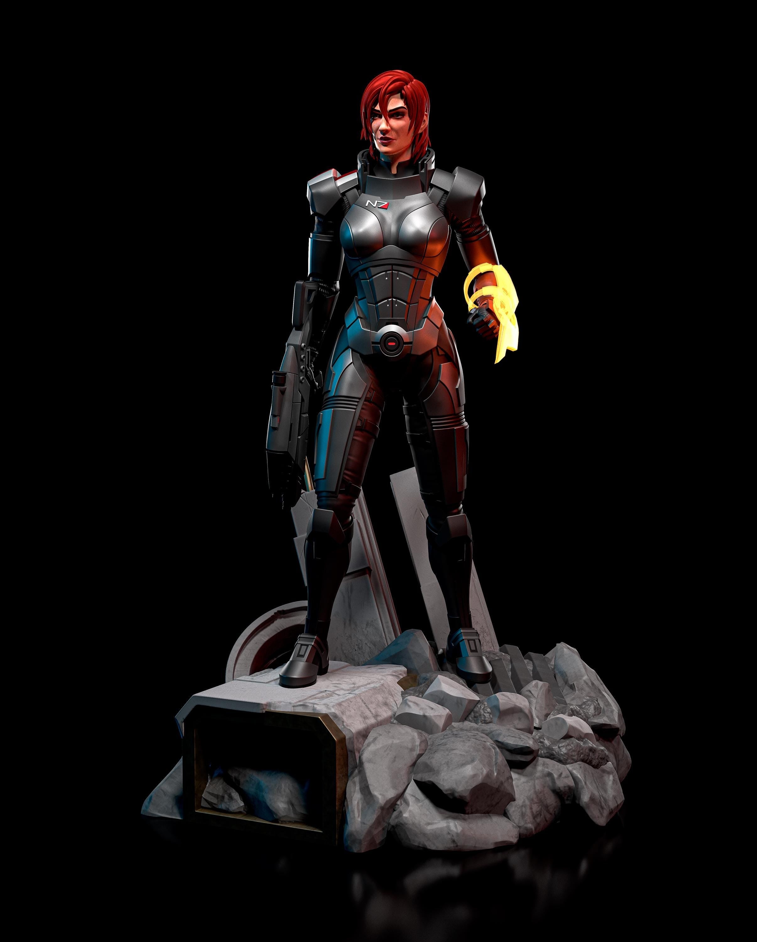 Female Shepard from Mass Effect (fan art) | Full Model or Bust | Miniature scale 1:12 | h3LL Creator | DIY Model Kit