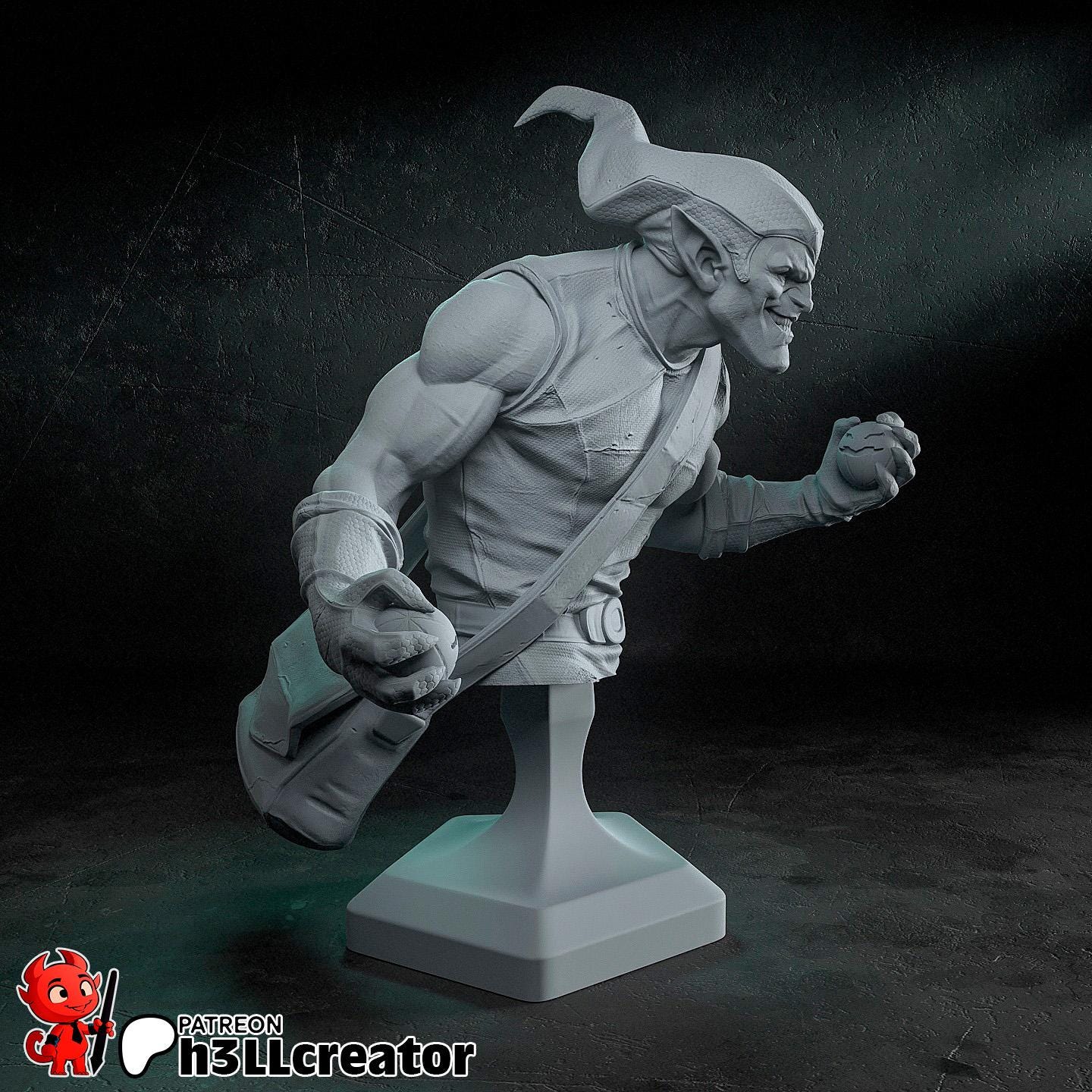 Green Goblin from Spider Man (fan art) | Full Model or Bust | Miniature scale 1:12 | h3LL Creator | DIY Model Kit