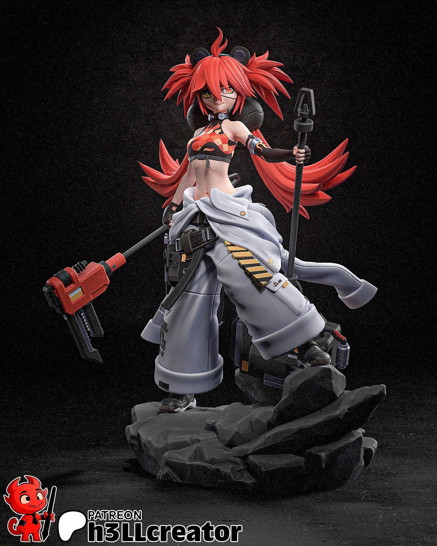 Koleda Belobog from Zenless Zone Zero (fan art) | Full Model or Bust | Miniature scale 1:12 | h3LL Creator | DIY Model Kit