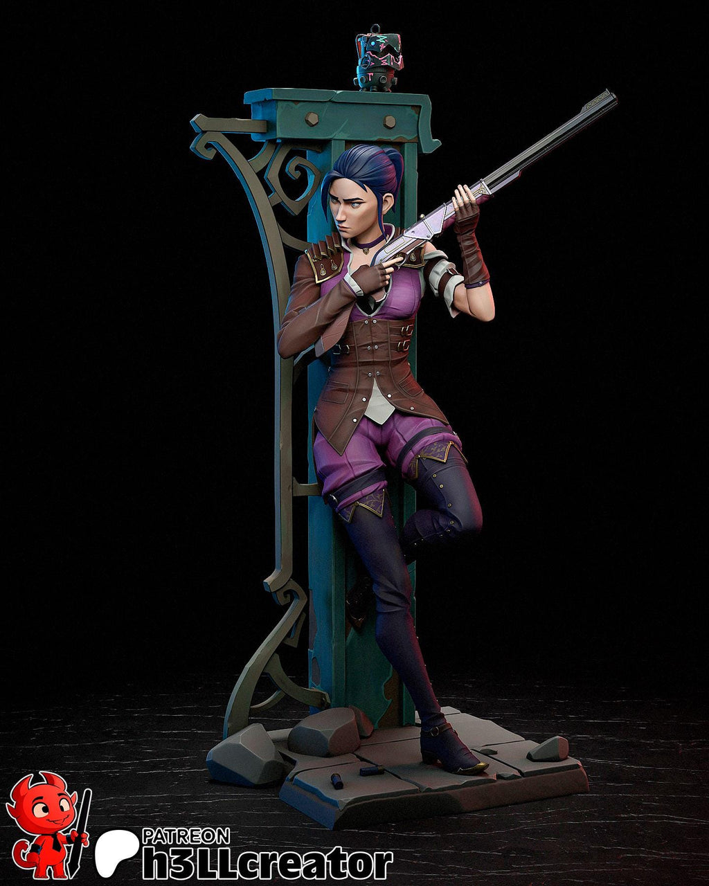 Caitlyn from Arcane (fan art) | Full Model or Bust | Miniature scale 1:12 | h3LL Creator | DIY Model Kit