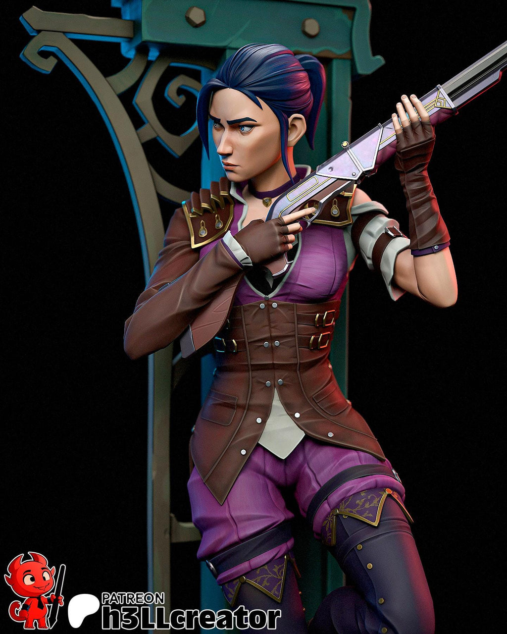Caitlyn from Arcane (fan art) | Full Model or Bust | Miniature scale 1:12 | h3LL Creator | DIY Model Kit