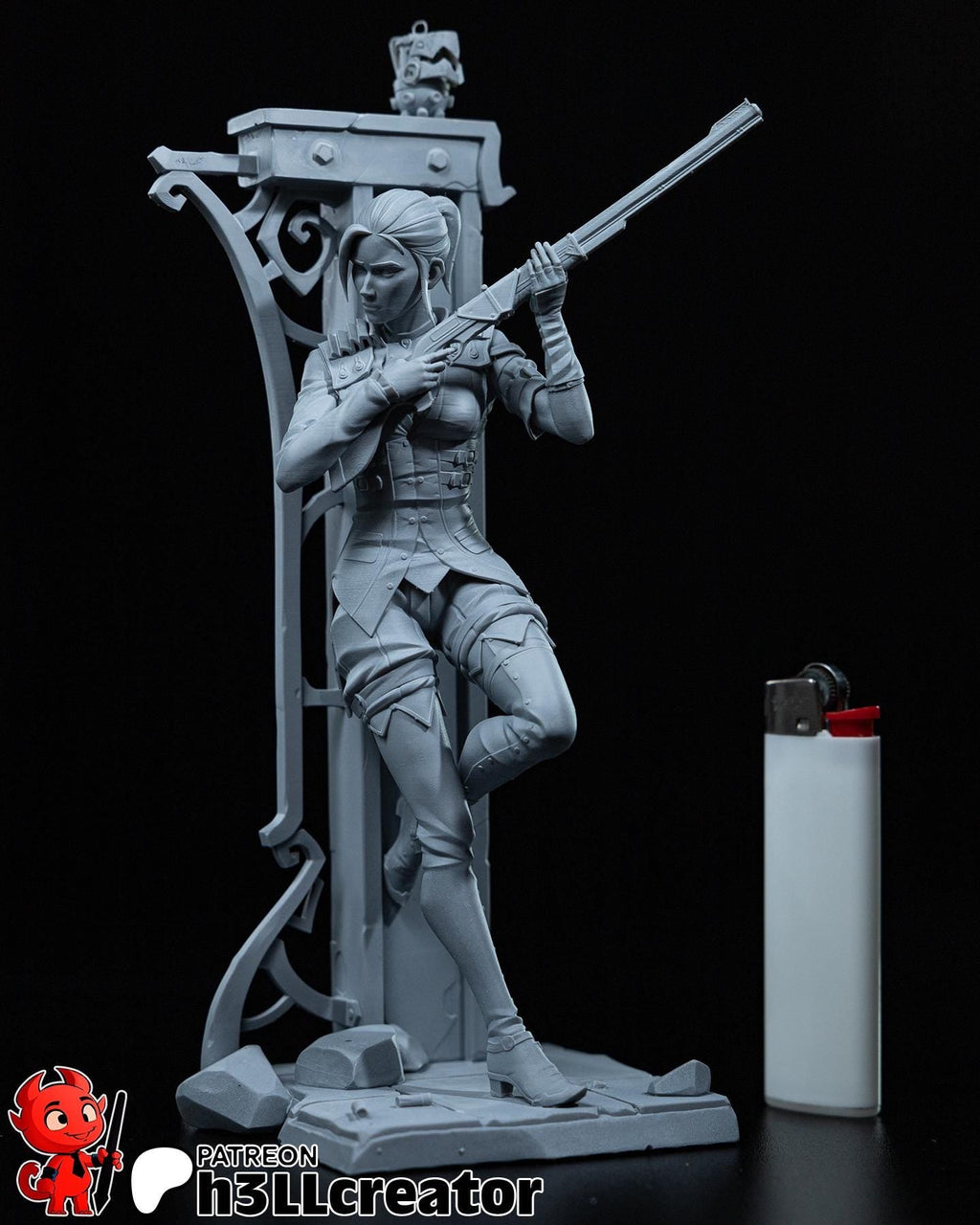 Caitlyn from Arcane (fan art) | Full Model or Bust | Miniature scale 1:12 | h3LL Creator | DIY Model Kit