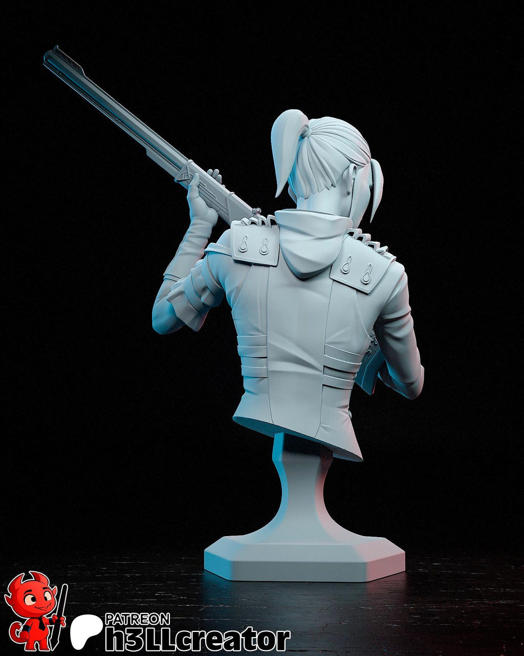 Caitlyn from Arcane (fan art) | Full Model or Bust | Miniature scale 1:12 | h3LL Creator | DIY Model Kit