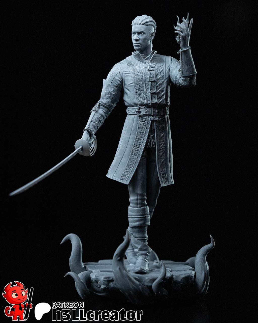 Wyll from Baldurs Gate 3 (fan art) | Full Model or Bust | Miniature scale 1:12 | h3LL Creator | DIY Model Kit