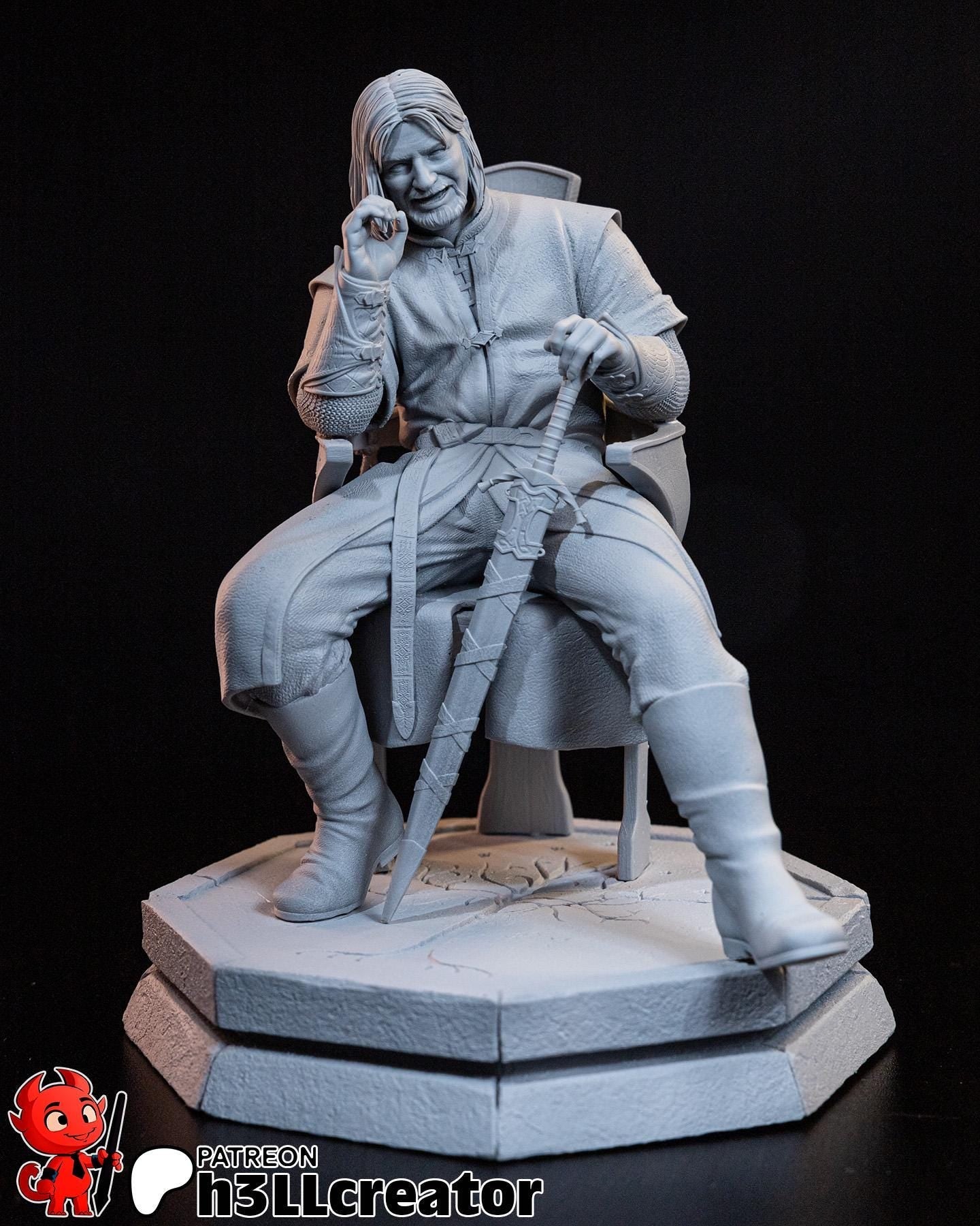 Boromir from The Lord of the Rings (fan art) | Full Model or Bust | Miniature scale 1:12 | h3LL Creator | DIY Model Kit