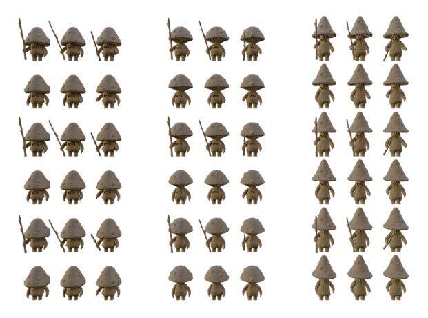 Shrooms on the Rise - Fantasy Mushroom Druid Army - 57 Mini Set - 32mm Resin Figures for RPG