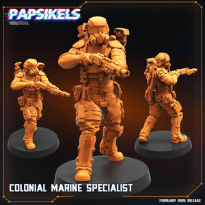 Aliens Vs Humans - Predaliens - Colonial Marine Specialist, Papsikels, 32mm Mini