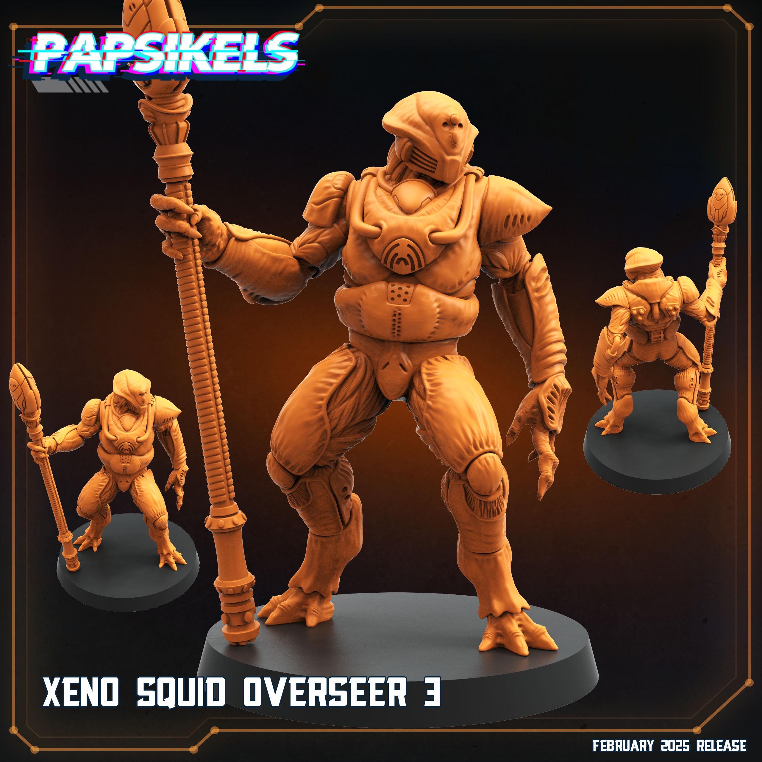 Aliens Vs Humans - Predaliens - Xeno Squid Overseers, Papsikels, 32mm Mini