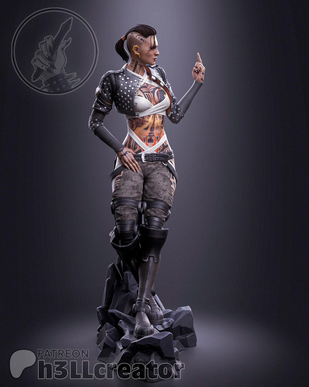 Jack from Mass Effect (fan art) | Miniature scale 1:15 | h3LL Creator | DIY Model Kit