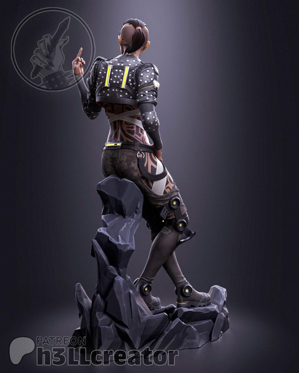 Jack from Mass Effect (fan art) | Miniature scale 1:15 | h3LL Creator | DIY Model Kit