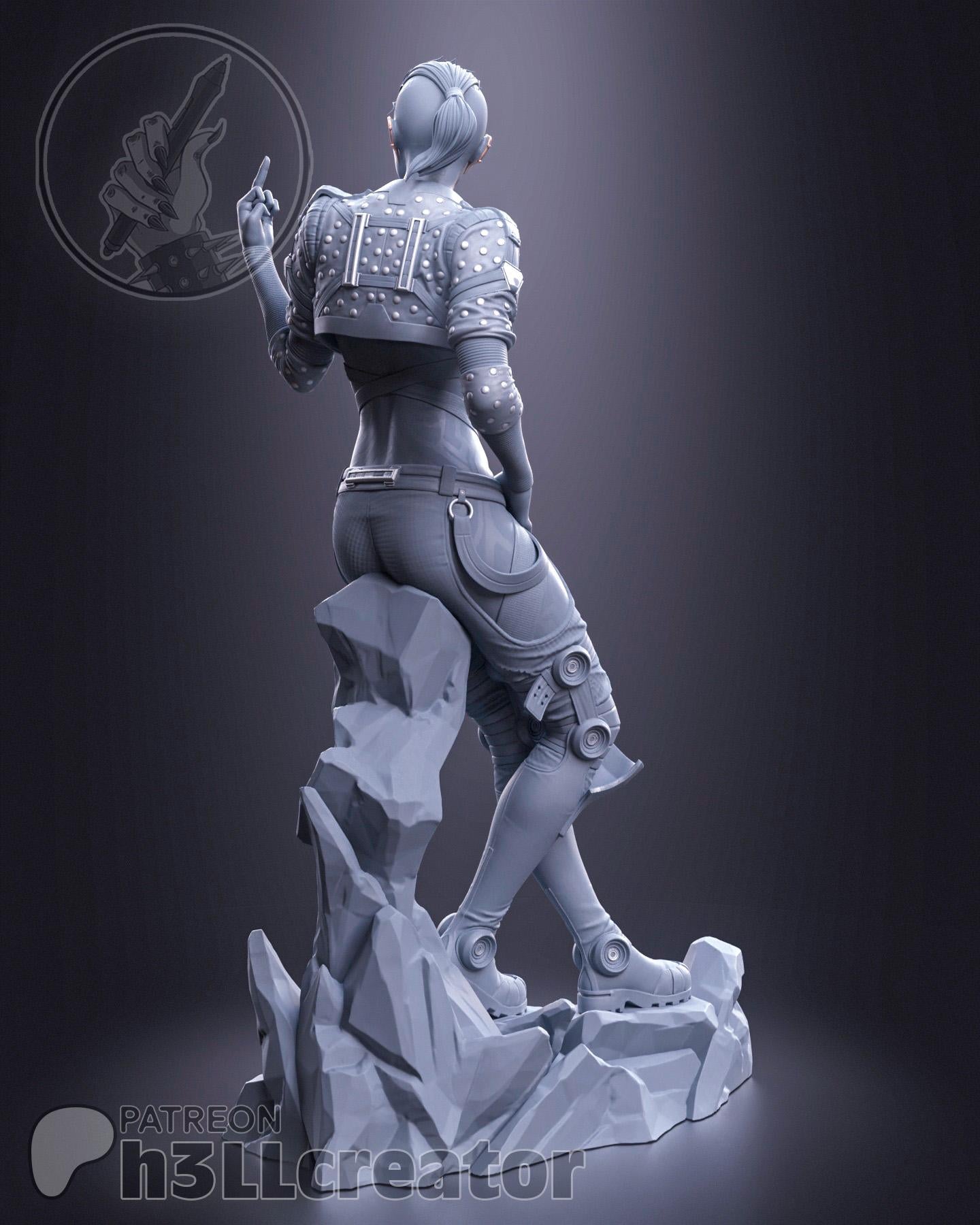 Jack from Mass Effect (fan art) | Miniature scale 1:15 | h3LL Creator | DIY Model Kit