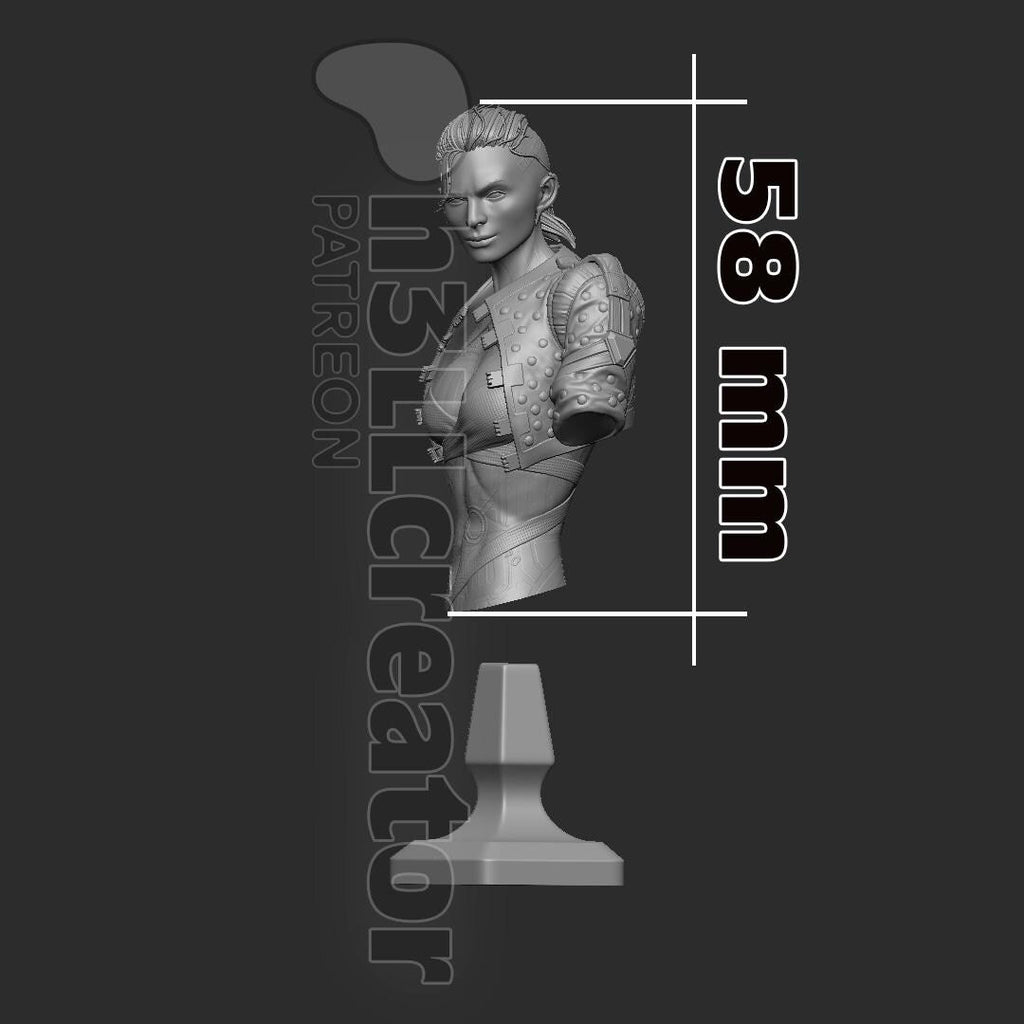 Jack from Mass Effect (fan art) | Miniature scale 1:15 | h3LL Creator | DIY Model Kit