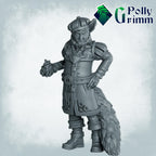 Lupin set half-beast Noble merchant sheriff  - Fox Man- Fantasy historic miniatures for tabletop games. 28mm / 32mm Resin Figures for RPG