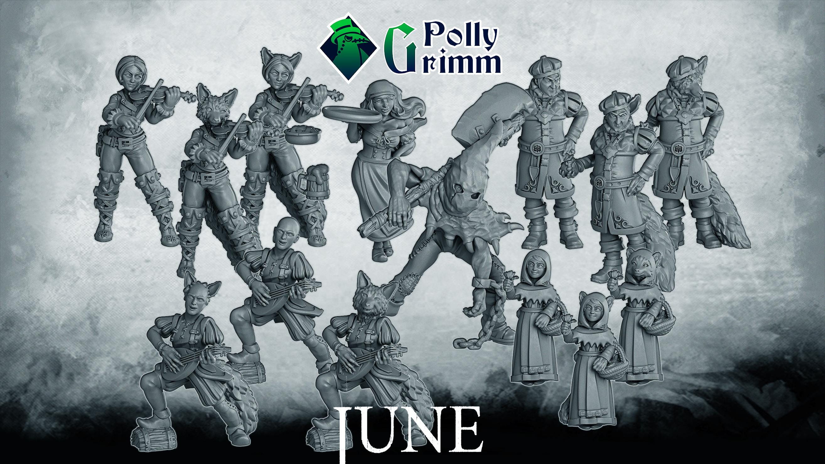 Lupin set half-beast Noble merchant sheriff  - Fox Man- Fantasy historic miniatures for tabletop games. 28mm / 32mm Resin Figures for RPG