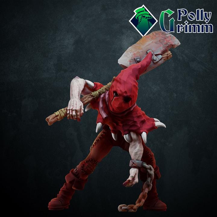 Meat Guard, Cursed Butcher - Empire of sin - Fantasy historic miniatures for tabletop games. 28mm / 32mm Resin Figures for RPG