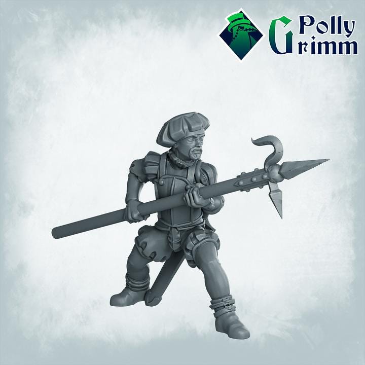 Men at arms Army - Fantasy historic miniatures for tabletop games. 28mm / 32mm Resin Figures for RPG