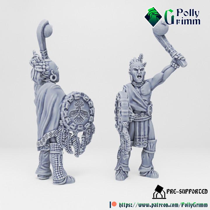 Wild west set. Native American Warriors Set 1 - Fantasy historic miniatures for tabletop games. 28mm / 32mm Resin Figures for RPG