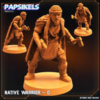 Aliens Vs Humans - Prey - Native Warriors Set 1, Papsikels, 32mm Mini