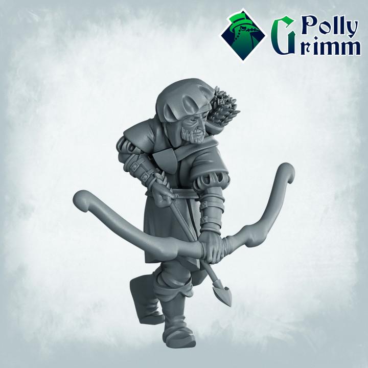 Imperial Humans - Archers - Rangers - Fantasy historic miniatures for tabletop games. 28mm / 32mm Resin Figures for RPG