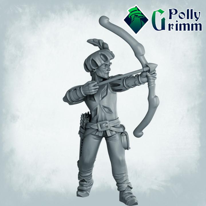 Imperial Humans - Archers - Rangers - Fantasy historic miniatures for tabletop games. 28mm / 32mm Resin Figures for RPG