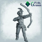 Imperial Humans - Archers - Rangers - Fantasy historic miniatures for tabletop games. 28mm / 32mm Resin Figures for RPG