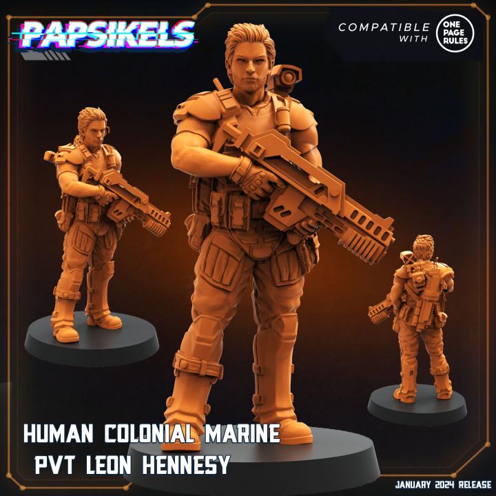 Resident Evil Colonial Marine Leon Hennesy 32mm Resin Miniature for Tabletop RPG Gaming