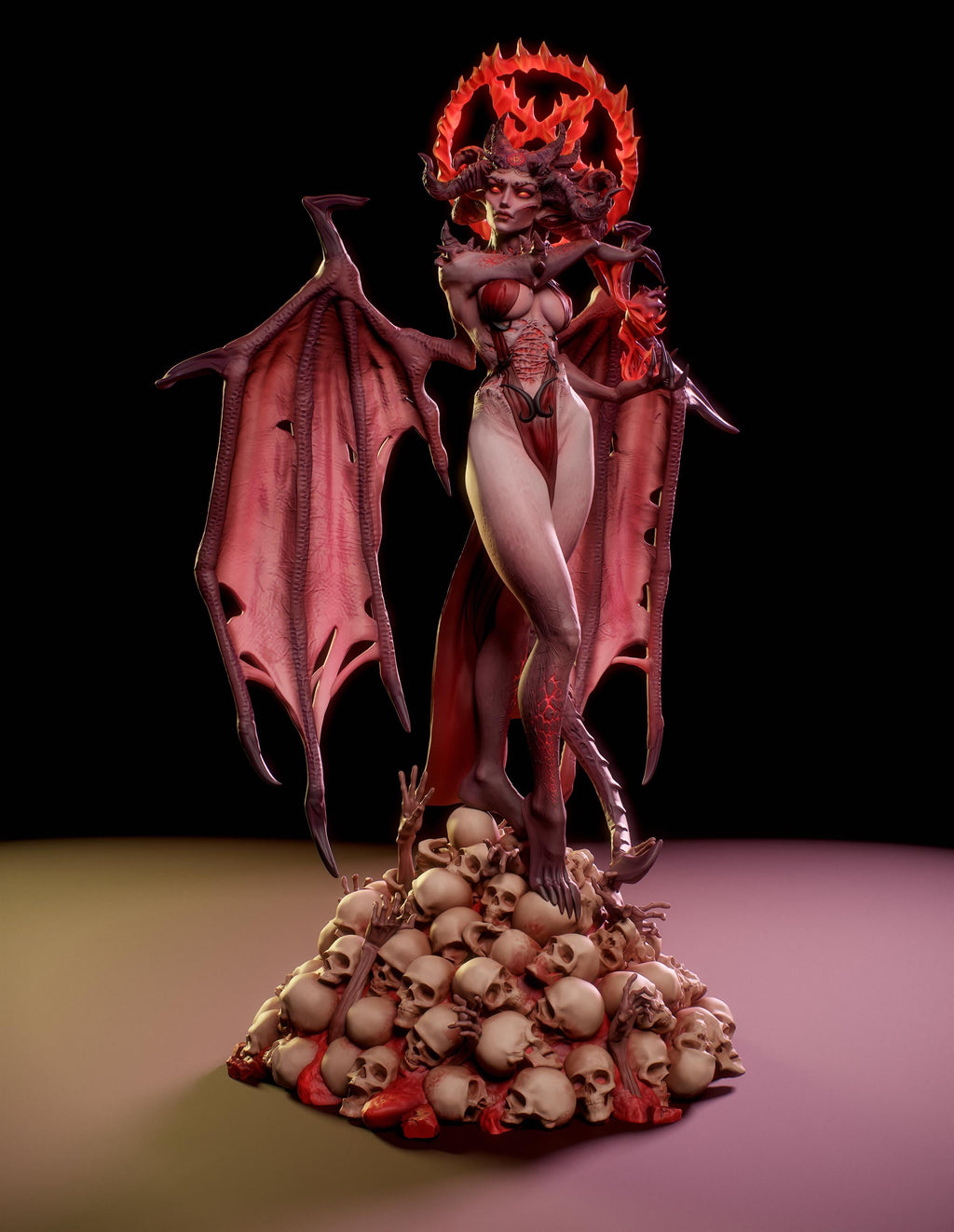 Mistress of Inferno Pin-Up NSFW / SFW models - 75mm / 100mm / 150mm Resin Figures