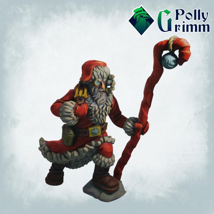 St. Nicholas the First - Santa - Sorcerer - Wizard Druid - Fantasy historic miniatures for tabletop games. 28mm / 32mm Resin Figures for RPG