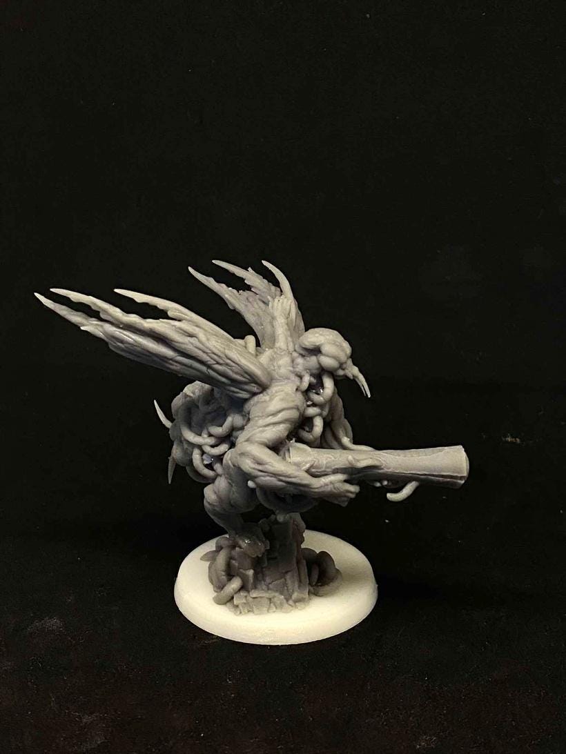 Tormentor Herald of Beelzebub | Trench Crusade | Papsikels Fantasy, Resin Miniature - Tabletop miniature - Fantasy Miniature - 32mm