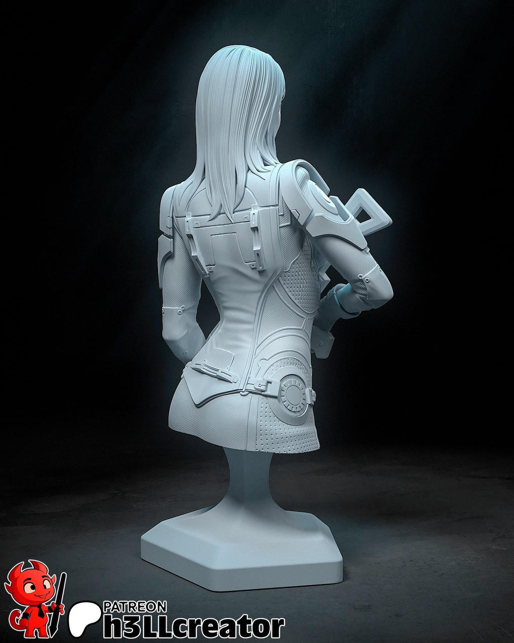 Ashley Williams from Mass Effect (fan art) | Miniature scale 1:15 | h3LL Creator | DIY Model Kit