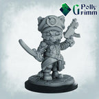 Commissar Fluffypaw, Purrs of The Emperor - Fantasy historic miniatures for tabletop games. 28mm / 32mm Resin Figures for RPG