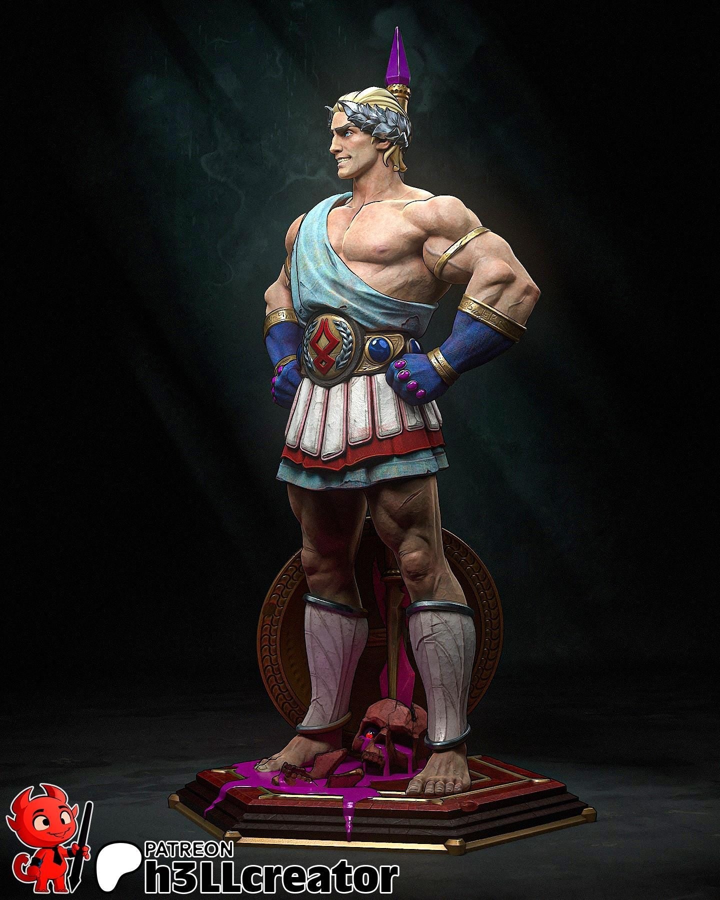 Theseus from Hades (fan art) | Miniature scale 1:12 | h3LL Creator | DIY Model Kit