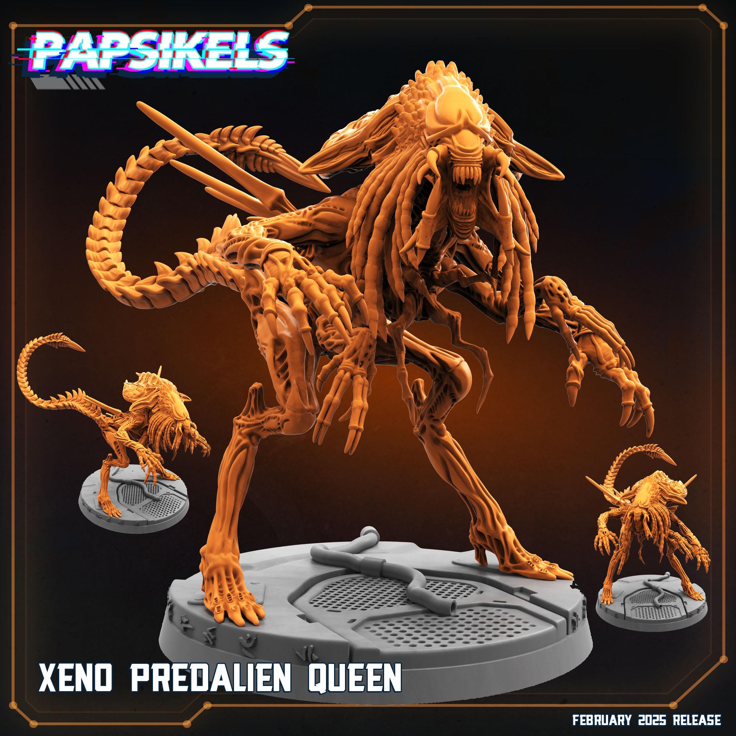 Aliens Vs Humans - Predaliens - Xeno Predalien Queen, Papsikels, 32mm Mini