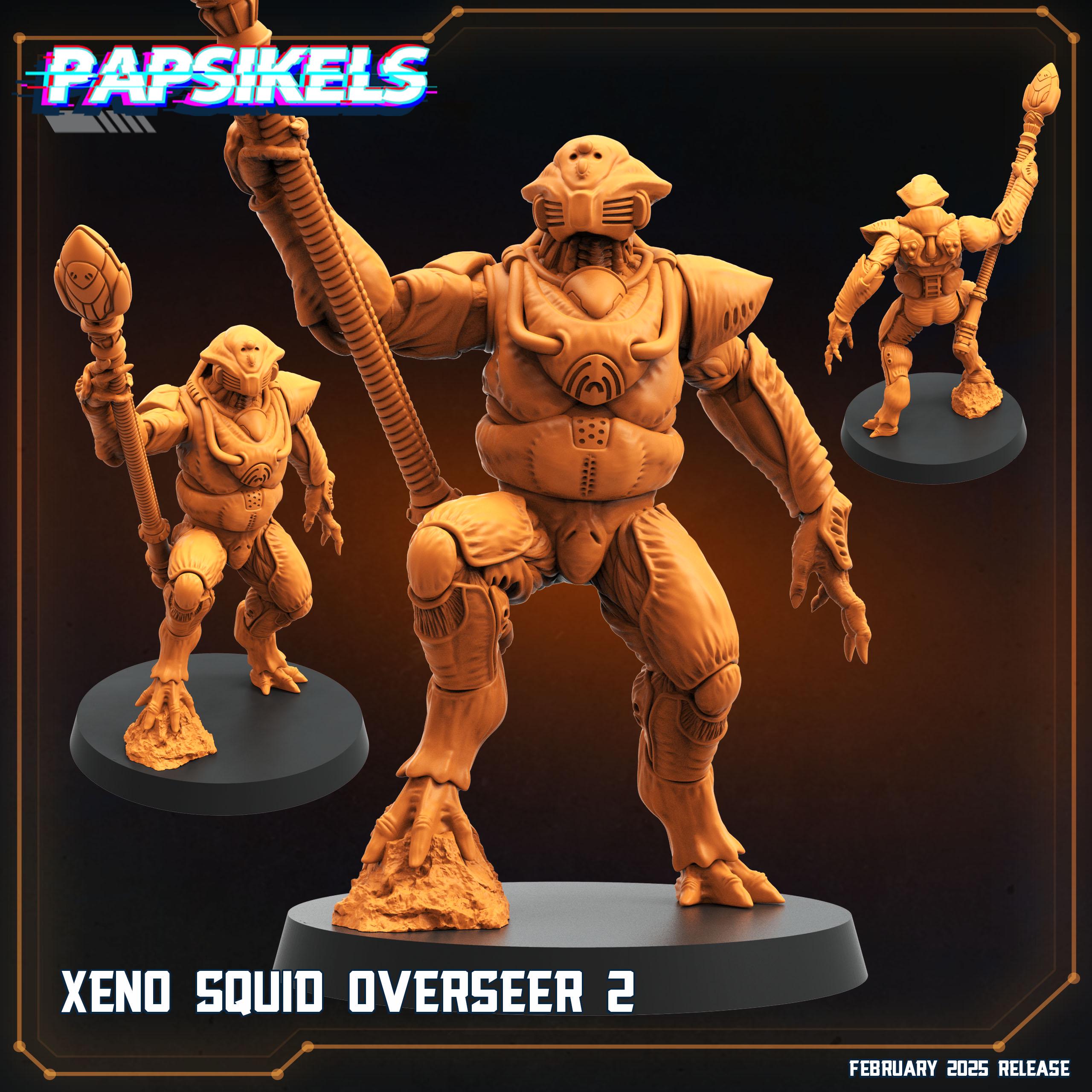 Aliens Vs Humans - Predaliens - Xeno Squid Overseers, Papsikels, 32mm Mini