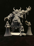 Malignant Lord of Tumours and Worshippers | Trench Crusade | Papsikels Fantasy, Resin Miniature - Tabletop Mini - Fantasy Miniature - 32mm