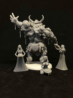 Malignant Lord of Tumours and Worshippers | Trench Crusade | Papsikels Fantasy, Resin Miniature - Tabletop Mini - Fantasy Miniature - 32mm